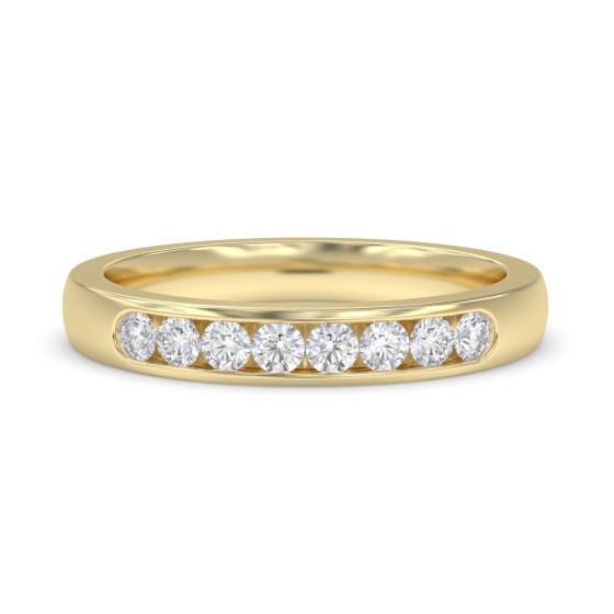 Round Diamond Half Eternity Ring