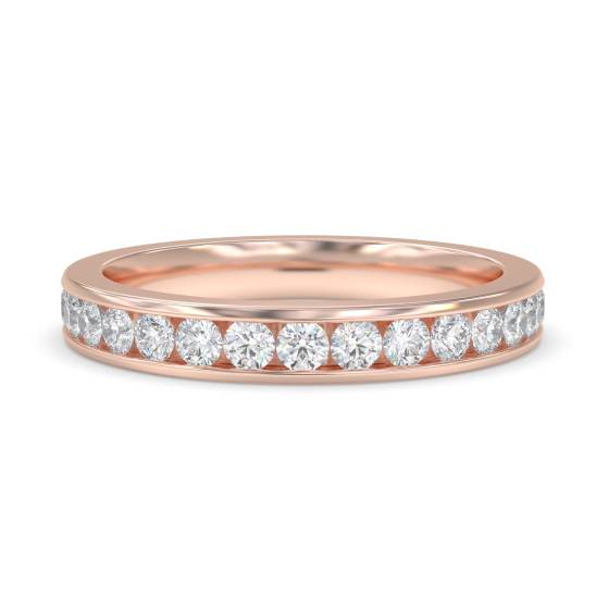 Round Diamond Half Eternity Ring