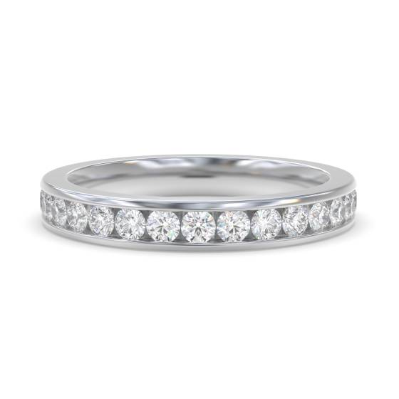 Round Diamond Half Eternity Ring