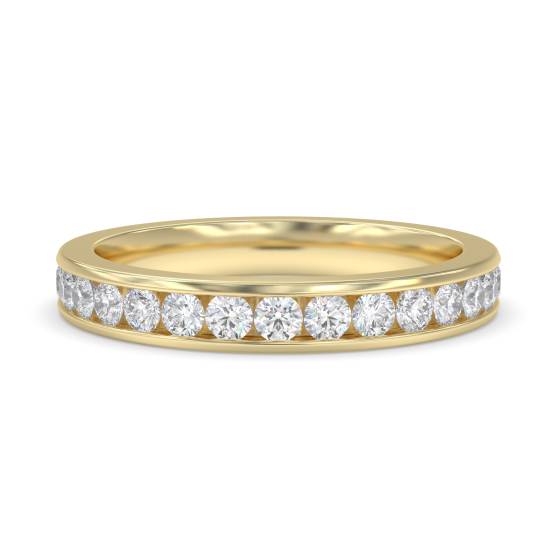 Round Diamond Half Eternity Ring
