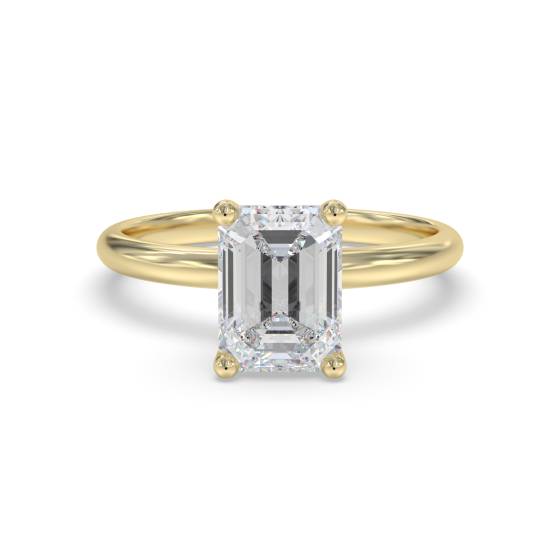 Emerald Diamond Engagement Ring