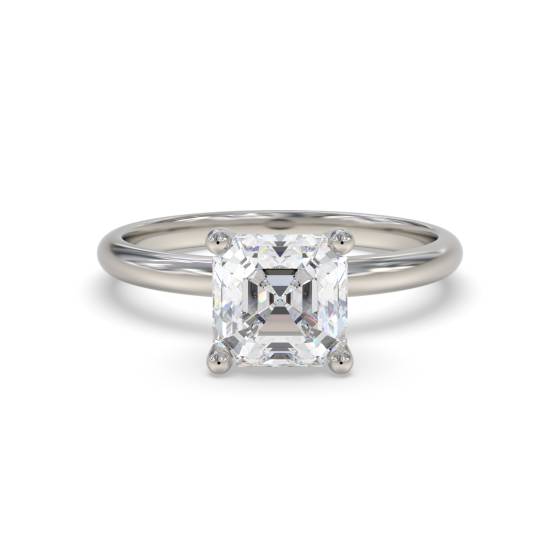 Asscher Diamond Engagement Ring