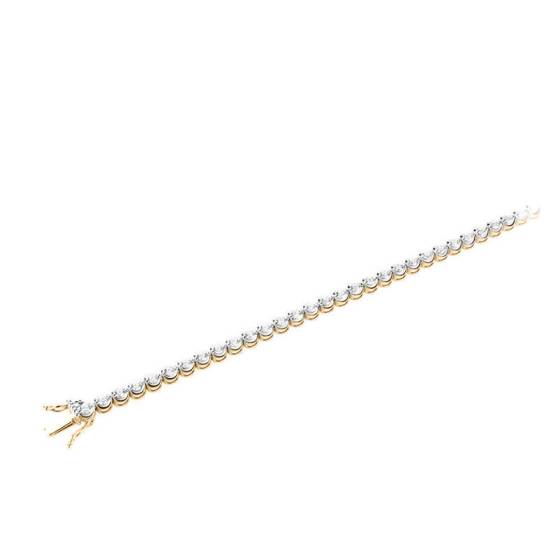 Round Cut Rubover Bracelet