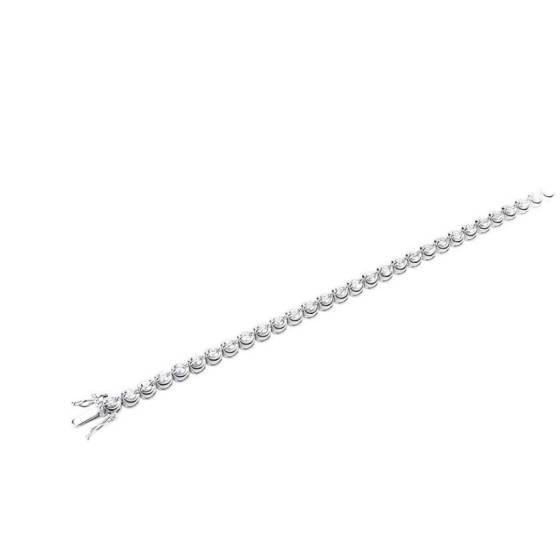 Round Cut Rubover Bracelet