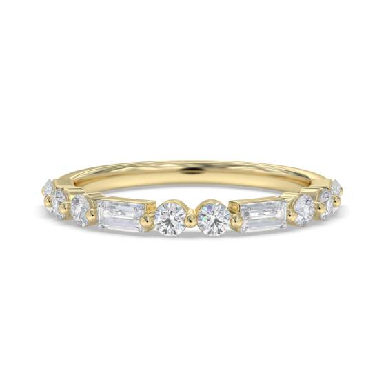 0.25ct Baguette and Round Diamond Alternating Eternity Ring