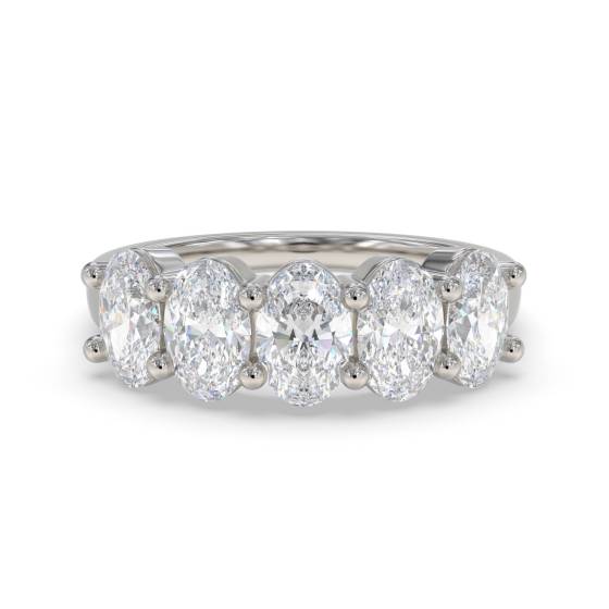 1.51ct Oval Diamond 5 Stone Ring