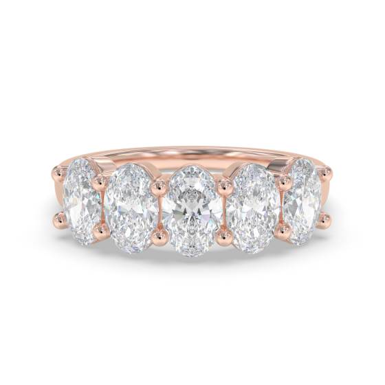 1.51ct Oval Diamond 5 Stone Ring