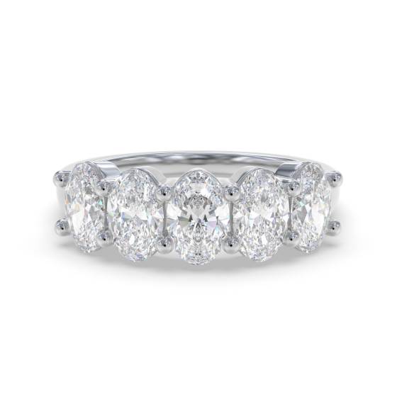 1.51ct Oval Diamond 5 Stone Ring