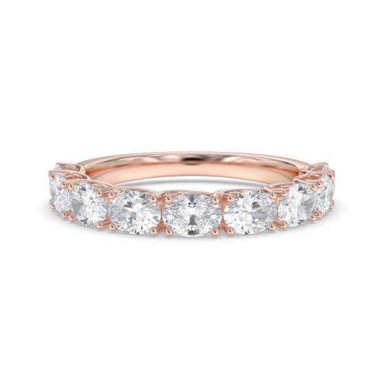 0.75ct Oval Diamond Horizontal Set Eternity Ring