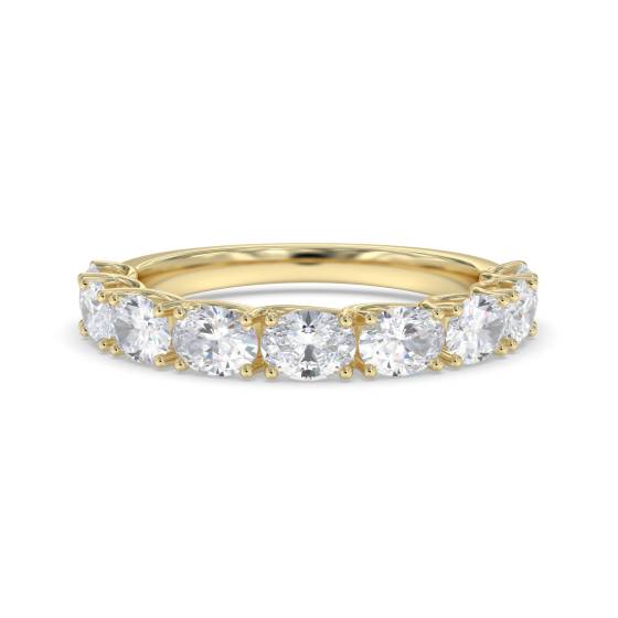 0.75ct Oval Diamond Horizontal Set Eternity Ring