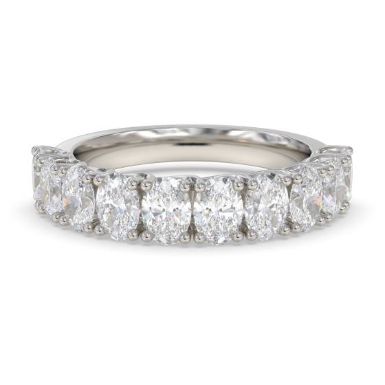 0.85ct Oval 10 Stone Diamond Ring