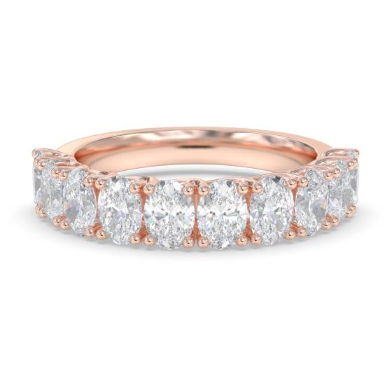 0.85ct Oval 10 Stone Diamond Ring