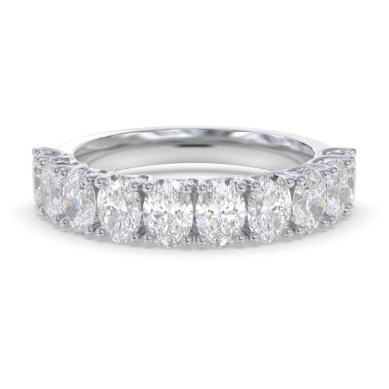 0.85ct Oval 10 Stone Diamond Ring