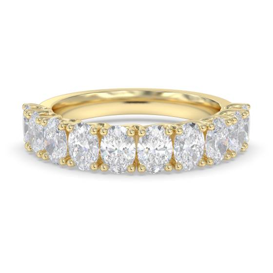 0.85ct Oval 10 Stone Diamond Ring