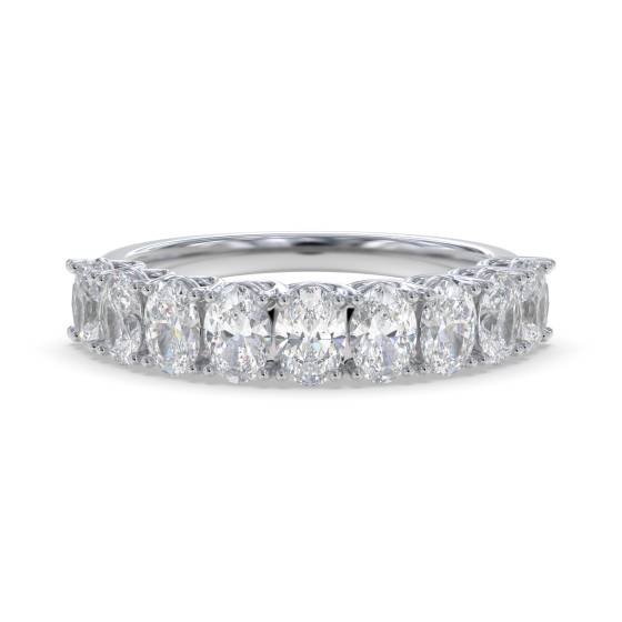 2.10ct Oval 9 Stone Diamond Ring