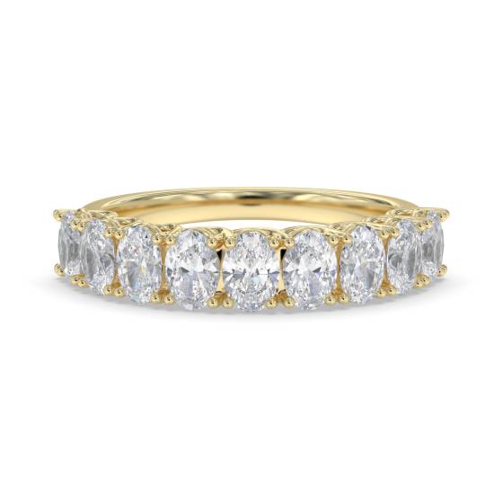 2.10ct Oval 9 Stone Diamond Ring