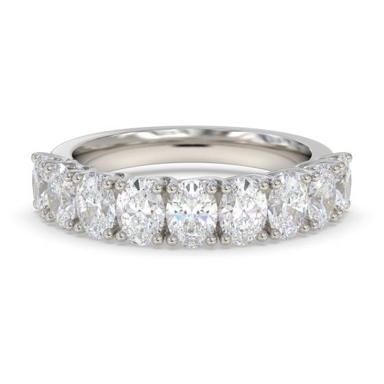 1.65ct Oval 9 Stone Diamond Ring