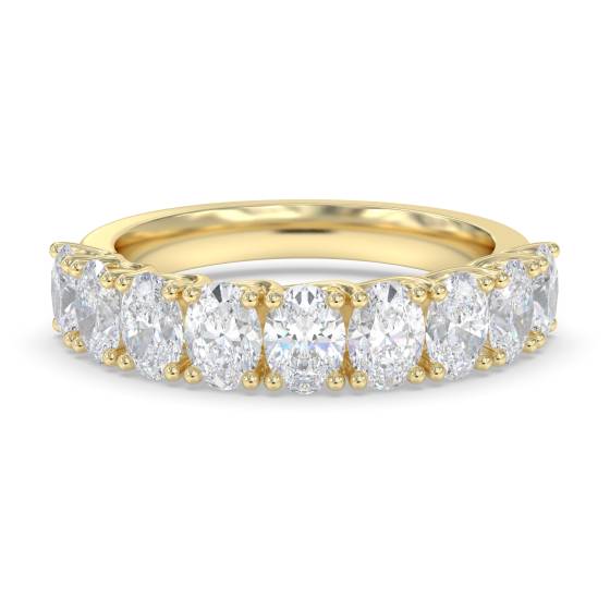 1.65ct Oval 9 Stone Diamond Ring