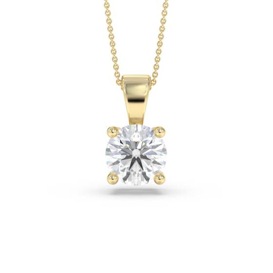 Labgrown Diamond Four Claw Pendant