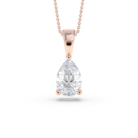 Labgrown Diamond Pear Solitaire Pendant