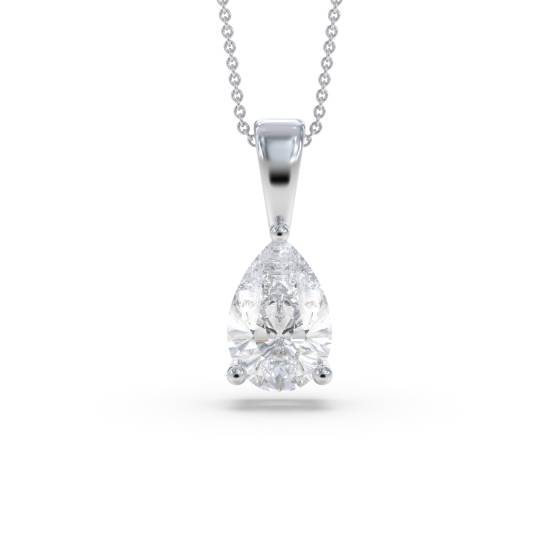 Labgrown Diamond Pear Solitaire Pendant
