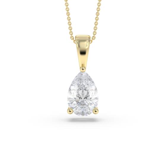 Labgrown Diamond Pear Solitaire Pendant