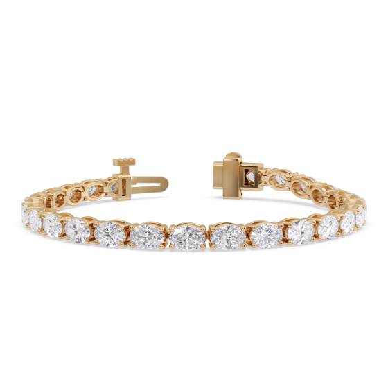 7ct Oval Diamond Horizontal Set Designer Bracelet