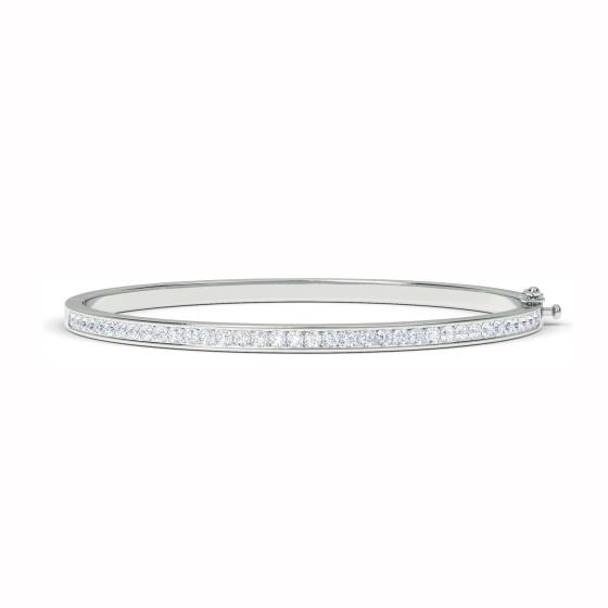 1.00ct VS/E-F Elegant Round Natural Diamond Set Bangle