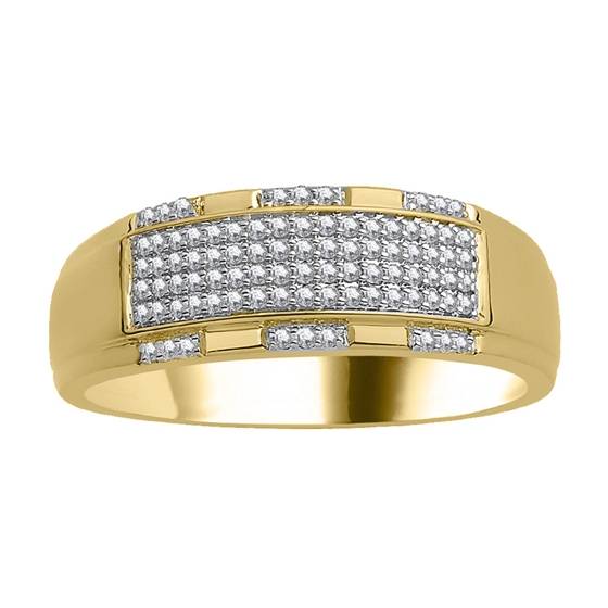 4mm Mens Round Diamond Ring