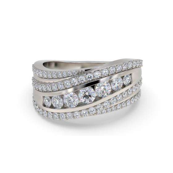 8.5mm Designer Cluster Dress Ring