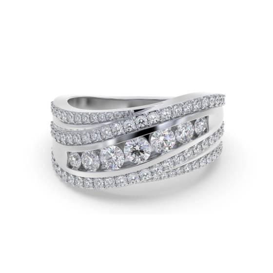 8.5mm Designer Cluster Dress Ring