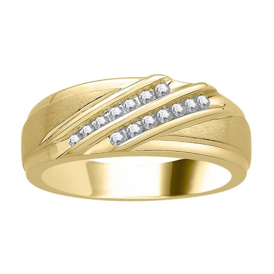 4mm Mens Round Diamond Ring