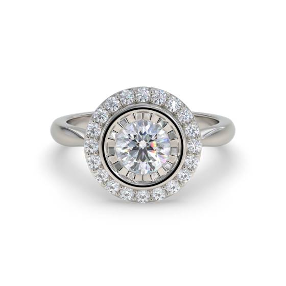 Elegant Round Diamond Cluster Ring