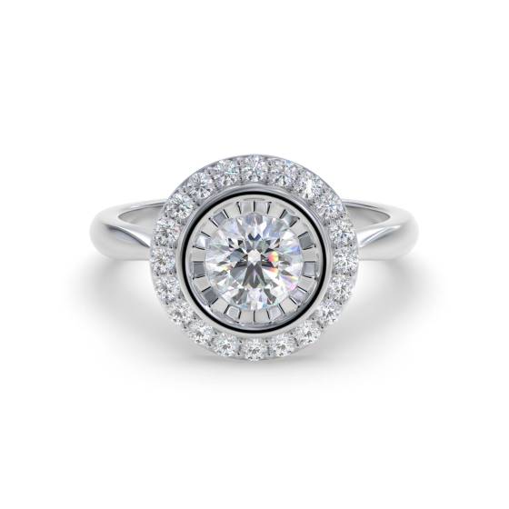 Elegant Round Diamond Cluster Ring