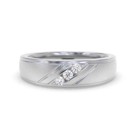 5mm Mens Round Diamond Ring