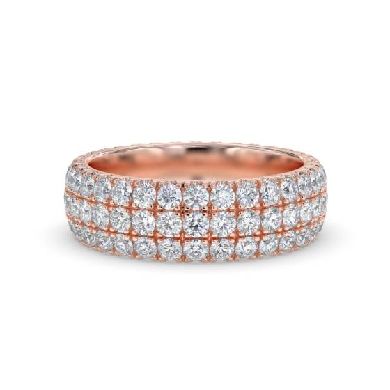 2.75ct Elegant Round Diamond Multi Row Dress Ring