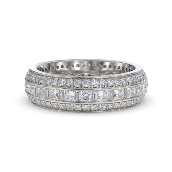 1.25ct Elegant Princess Diamond Multi Row Dress Ring