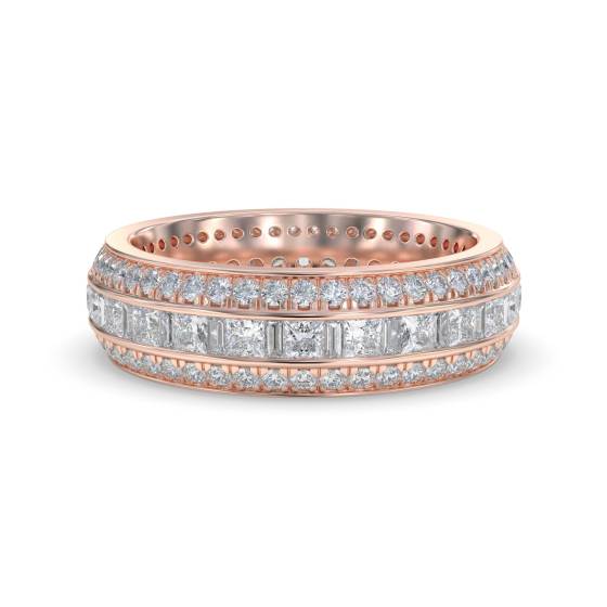 1.25ct Elegant Princess Diamond Multi Row Dress Ring