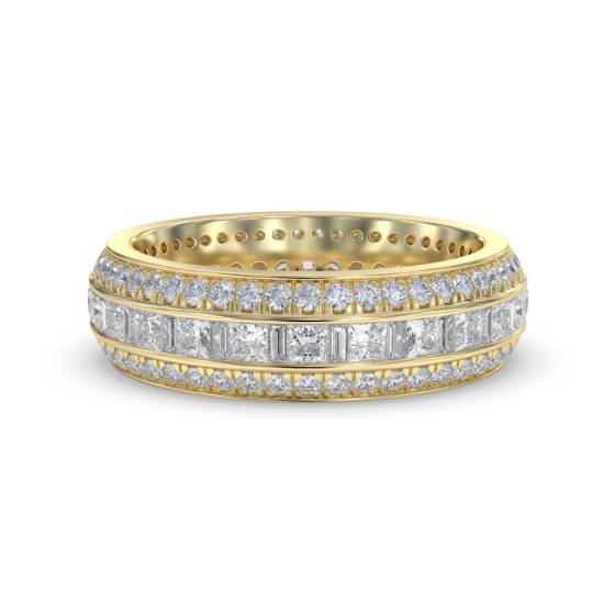 1.25ct Elegant Princess Diamond Multi Row Dress Ring