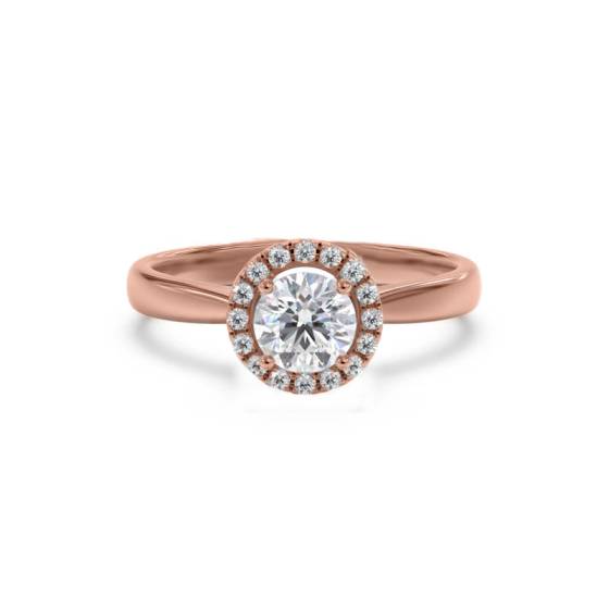 Petite Round Diamond Halo Ring