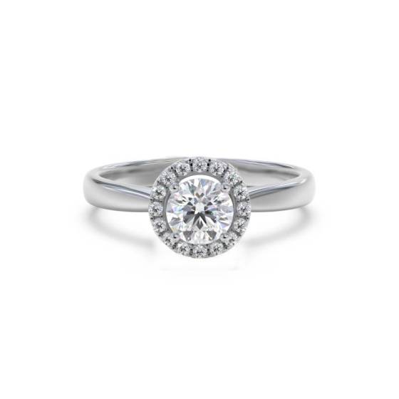 Petite Round Diamond Halo Ring