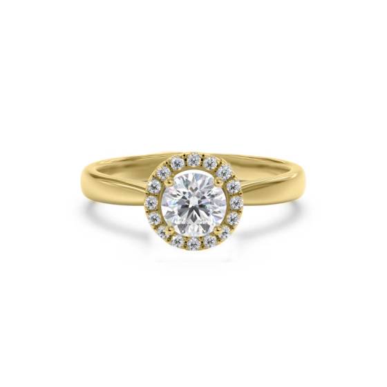 Petite Round Diamond Halo Ring