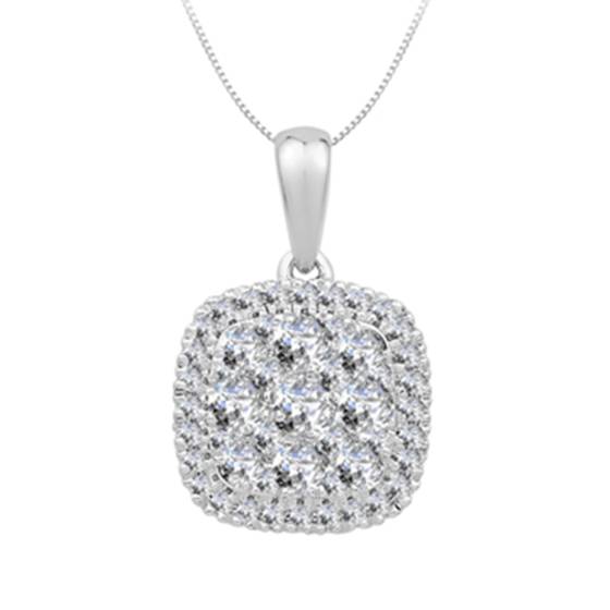 Round Diamond Cluster Pendant