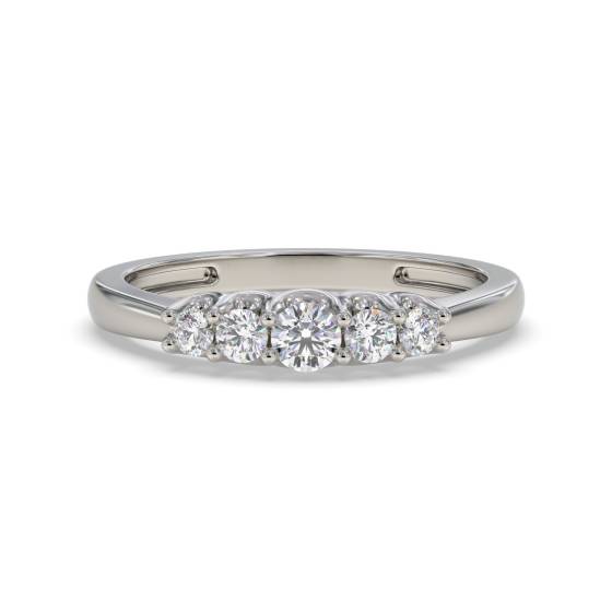 0.25ct VS/E-F Natural Round Diamond Eternity Ring in Platinum
