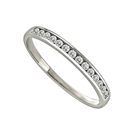 2mm Round Diamond Half Eternity Ring