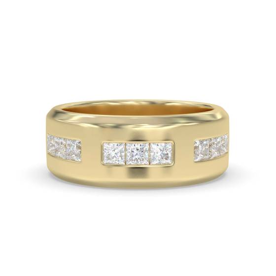 7mm Mens Princess Diamond Ring