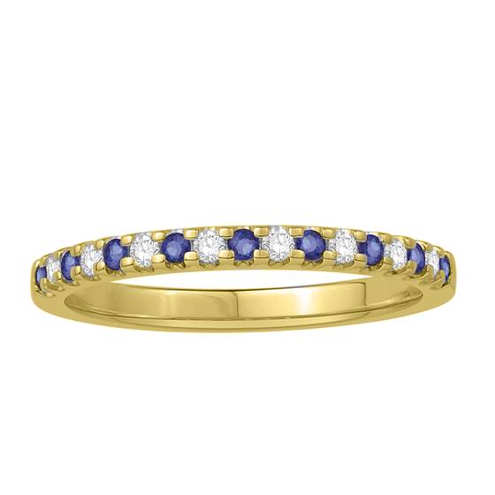 2mm Blue Sapphire And Diamond Eternity Ring