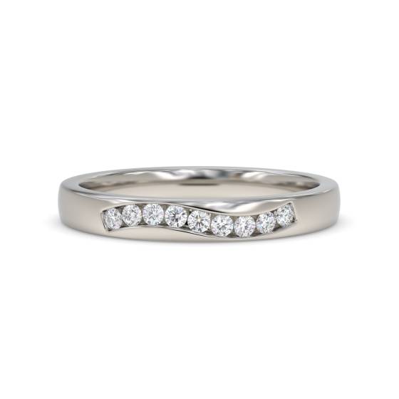 3mm Mens Round Diamond Ring