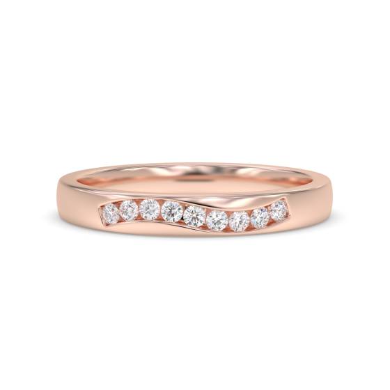 3mm Mens Round Diamond Ring