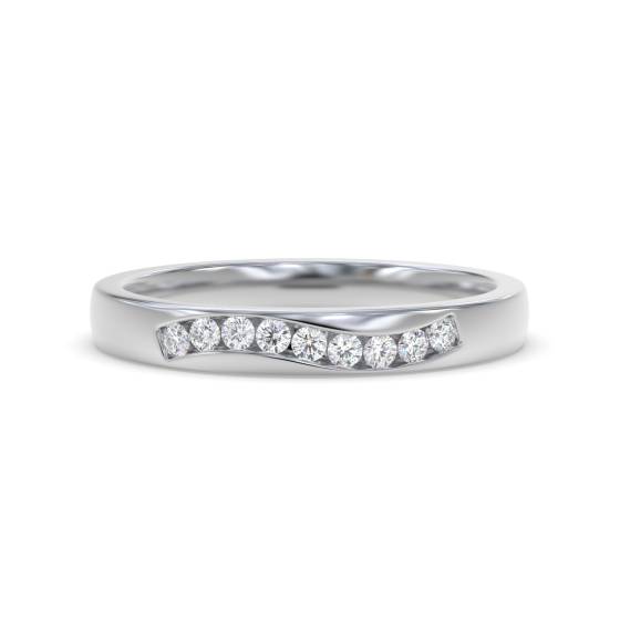 3mm Mens Round Diamond Ring